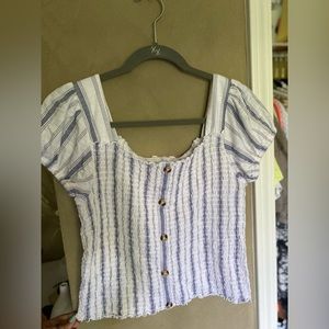 ribbed button top